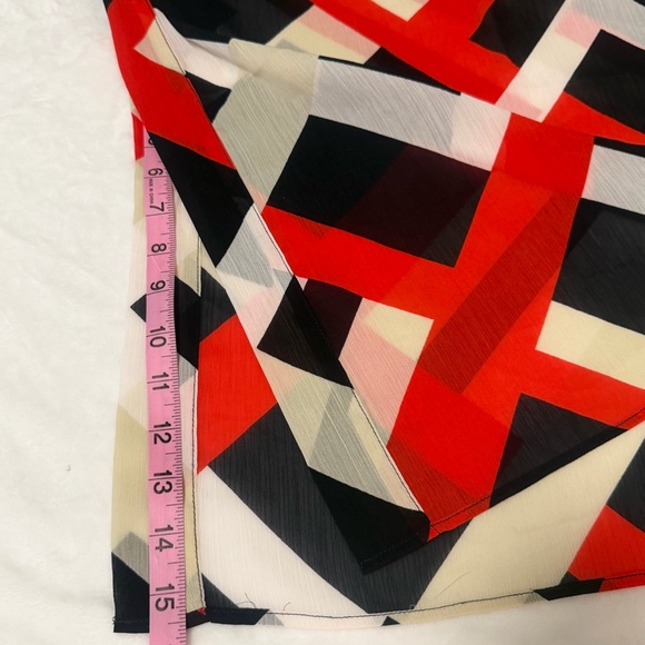 NWT Ann Taylor Multicolor Geometric Maxi Skirt sz LP Modern Chic Abstract Artsy - Picture 10 of 11